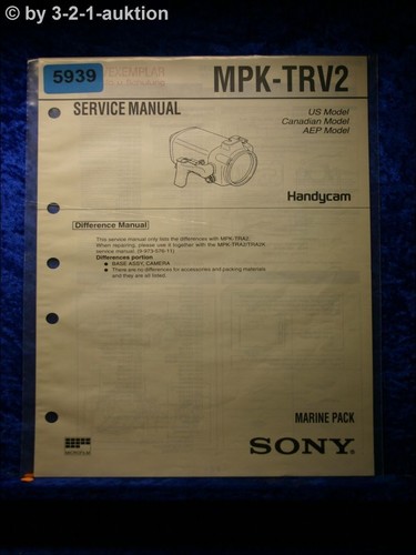Manuale servizio sony - sony, mpk